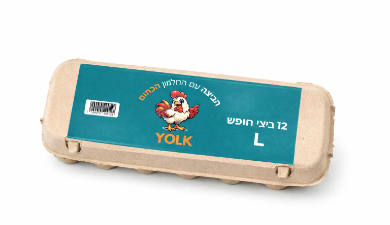 12 ביצי חופש גודל L   חלמון כתום     YOLK